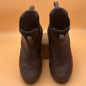 LL BEAN Newington Slip On Ankle Brown Leather Boots Waterproof Size 9.5 Wide L.L.Bean Bean Boots Slip On Rubber Mocs - Womens main image 4